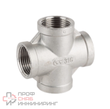 Крестовина GENEBRE 0180 02, DN008 (1/4")  PN20, корпус - AISI316 (CF8M)  ВР-ВР