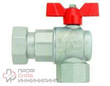 Кран шаровой TIM угловой с накидной гайкой и внутренней резьбой 3/4"