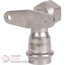 Угольник настенный с креплением Rommer ВПр-ВР 22х1/2 из нержавеющей стали