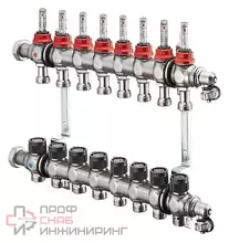 Распределительная гребенка Multidis SF, 8 х G 3/4 с ротаметрами