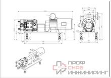 Кулачковый насос Ампика КН-006/РО-МВ (60-300) с э/д 0,37 кВт и рубашкой обогрева