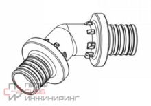 Угольник Rehau RAUTITAN 45° 25-25 PPSU (полифенилсульфон PX)