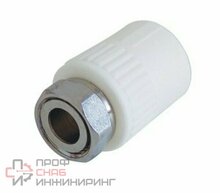 Муфта с накидной гайкой Valfex 25 х 1/2" (100/20) БЕЛАЯ