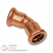 Отвод Sanha 6000 45° DN28-28 пресс-пресс медь двухраструбный