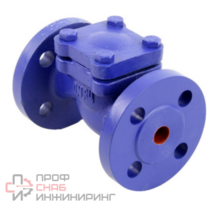 Клапан обратный DN.ru VC1130M-F Ду150 Ру16 фланцевый, подъемный, корпус - чугун, диск - нержавеющая сталь, уплотнение - нержавеющая сталь