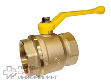 Кран шаровой латунный Галлоп газовый 2" г/г рычаг