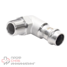 Отвод WAAG Heavy Inox 90 22-1/2"пресс-НР