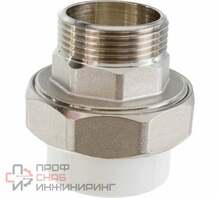 Муфта VALFEX PP-R бел комб разъем Дн40х1 1/4" НР усилен