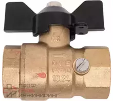 Шаровой кран LD PRIDE Кран д/маном шаровой 1/2''вн - 1/2''вн с бабочкой, со спуском