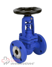 Клапан запорный сильфонный DN.ru VSO2130M-F-S Ду40 Ру40, фланцевый, корпус - сталь GS-C25, уплотнение - металл, управление - штурвал