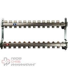Коллектор с запорными клапанами Stout 1х3/4 на 12 выходов