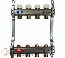 Коллектор STOUT из нержав. стали без расходом. 4 вых SMS-0922-000004