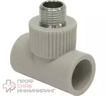 Тройник TEBO сер. PP-R комб. 25x1/2" НР (1/20)