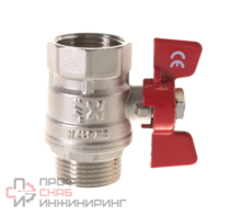 Кран шаровой Stable, ручка-бабочка, внутренняя-наружная резьба 3/4" IVANCI