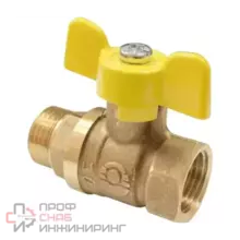 Кран шаровой лат Valfex газ 11Б27фтМ Ду25 Ру16 м/р полн баб