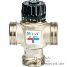 Термостатический смесит.клапан д/систем отопл.и ГВС STOUT1" 35-60
