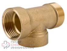 JEMIX Тройник TBC3-3 WAYS с 3 выводами 1M, 1F латунный 88394