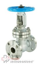 Задвижка клиновая 30нж76нж DN.ru GVWR3131M-2W-F-S Ду100 Ру63 фланцевая, с выдвижным шпинделем, корпус - сталь 08Х18Н10, уплотнение - METAL, управление - штурвал