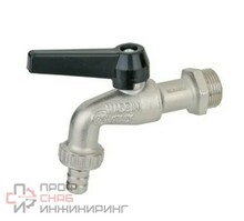 Кран Bugatti садовый шаровой Н 3/4' со штуцером ручка ALASKA серия 689