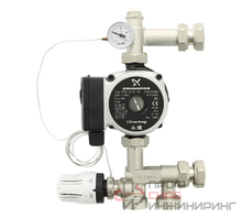 Насосно-смесительная группа SOLOMIX MINI с накидной гайкой 1", с насосом GRUNDFOS UPSO 15-55 130
