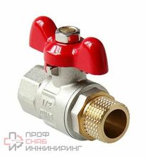 Кран шаровой полнопроходной 3/4, ручка-бабочка, Н-В, ProAqua