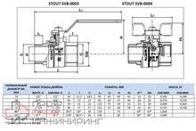Кран шаровой полнопроходной, ВР/НР, ручка рычаг 3/4 STOUT