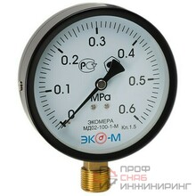 Манометр Экомера МД02-100мм 0..1МПа М20*1,5