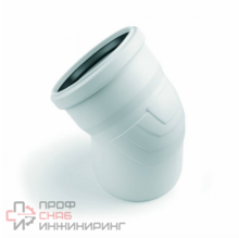 Отвод 45° 110 Rehau RAUPIANO Plus раструб-труба белый