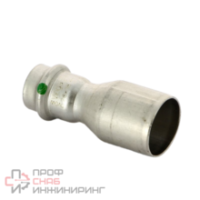 Редукционная вставка Sanpress Inox, с SC-Contur, нержавеющая сталь, 28 х 18 мм