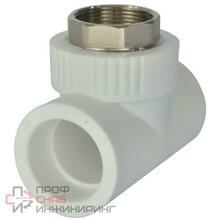 Тройник РосТурПласт PP-R белый комбинированный п/ключ Дн50х1 1/2" ВР