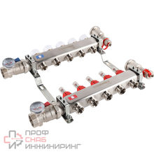 Коллектор из нержавеющей стали с расходомерами ROMMER Rms-1210-000005 на 5 выходов