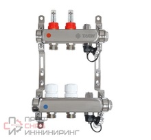 Коллекторная группа TAEN (нерж) 1x3/4x2 выхода для систем отопления без расходомеров