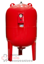 Бак расширительный 200л для отопления (присоединение 1 1/2") с манометром VRT® (вертикальный)