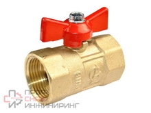 Кран шаровой латунный 3/4 г/г ПРАКТИК Галлоп бабочка