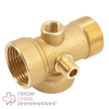 Штуцер пятиходовой 1"-1"-1"-1/4"-1/4", General Fittings 2700, резьба-резьба, вн.- нар., латунь