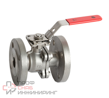 Кран шаровой полнопроходной Rushwork 7528-050-40 DN050 PN40, CF8M / CF8M / PTFE, Ф/Ф, рукоятка-рычаг, кв.14мм