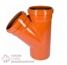 Тройник наружный 160х110 45гр. Политэк