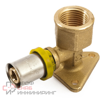 Водорозетка 20-1/2", General Fittings 5S00, пресс-резьба, вн., латунь