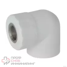 Угольник РосТурПласт PP-R бел комб Дн25х1/2" ВР 10792