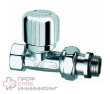 Вентиль термостатический прямой FAR 1/2"ВР, серебро, EPDM