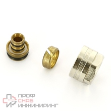 Резьбозажимное 16 x 2.0-3/4", Henco EK, обжим-резьба, вн., латунь, евроконус