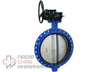 Дисковый поворотный затвор межфланцевый Teclarge с редуктором Ду350