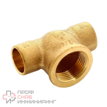 Тройник под пайку, Viega, с переходом на внутреннюю резьбу, пайка-резьба-пайка, бронза 18 х 3/4" х 18 мм, модель 94130G
