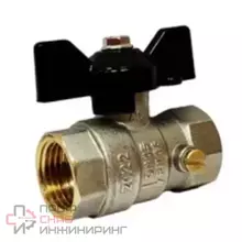 Шаровой кран LD Pride 44.15.В-В.М.Б М20 (red) для манометра