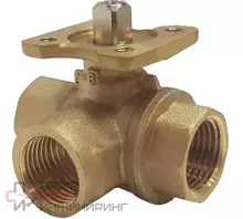 Трехходовой шаровой кран латунный TECHNO 3015D