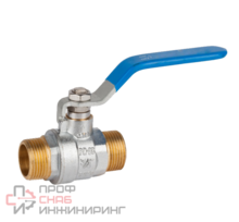 Кран шаровой Frap 3/4" x 3/4" НР-НР со стальной рукояткой (синий)