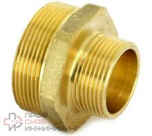 Ниппель редукционный 1/2" x 1/4", латунный