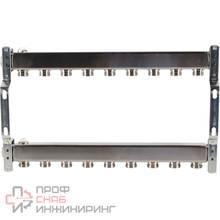 Коллектор Rommer из нержавеющей стали для радиаторной разводки 9 выходов