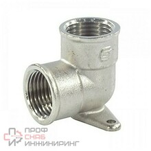 Угольник SantechSystems латунь/никель установочный 2 отверстия Ду 15 ВР/ВР