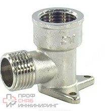 Угольник SantechSystems латунь/никель установочный 3 отверстия Ду 15 ВР/НР